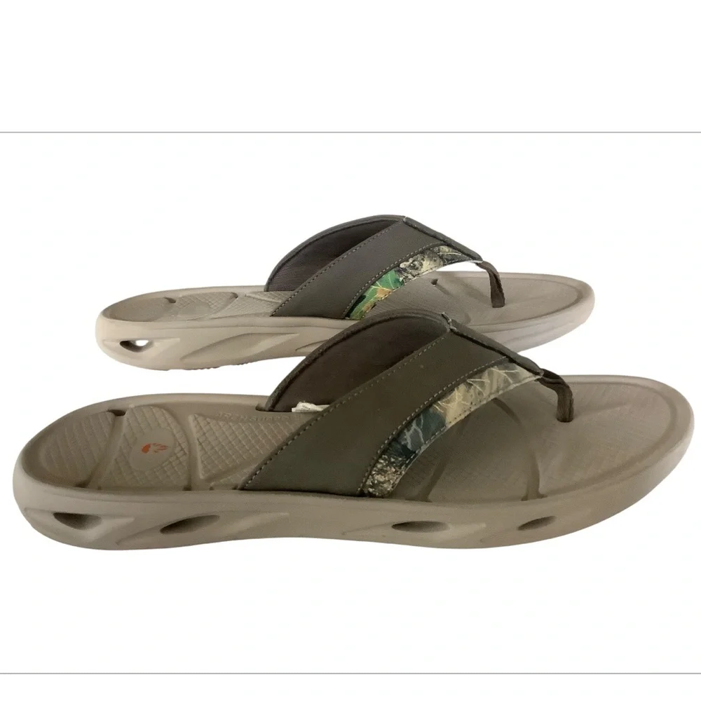 O'Rageous ReelTree Khaki Flip Flop Arch Support Flip flop Thong Sandals Size 12
